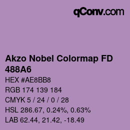 Farbcode: Akzo Nobel Colormap FD - 488A6 | qconv.com