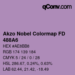 Color code: Akzo Nobel Colormap FD - 488A6 | qconv.com