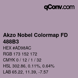 Code couleur: Akzo Nobel Colormap FD - 488B3 | qconv.com
