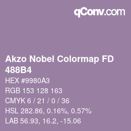 Color code: Akzo Nobel Colormap FD - 488B4 | qconv.com