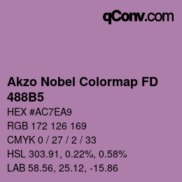 Color code: Akzo Nobel Colormap FD - 488B5 | qconv.com