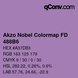 Color code: Akzo Nobel Colormap FD - 488B6 | qconv.com