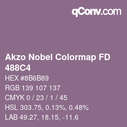 Color code: Akzo Nobel Colormap FD - 488C4 | qconv.com