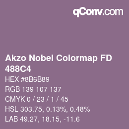 Color code: Akzo Nobel Colormap FD - 488C4 | qconv.com