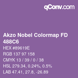 Farbcode: Akzo Nobel Colormap FD - 488C6 | qconv.com