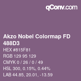 Color code: Akzo Nobel Colormap FD - 488D3 | qconv.com