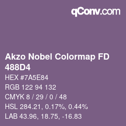 Color code: Akzo Nobel Colormap FD - 488D4 | qconv.com