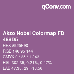 Color code: Akzo Nobel Colormap FD - 488D5 | qconv.com