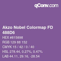 Color code: Akzo Nobel Colormap FD - 488D6 | qconv.com