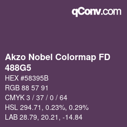 Código de color: Akzo Nobel Colormap FD - 488G5 | qconv.com