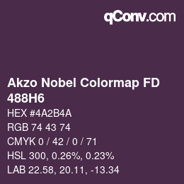 Code couleur: Akzo Nobel Colormap FD - 488H6 | qconv.com
