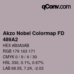 カラーコード: Akzo Nobel Colormap FD - 489A2 | qconv.com