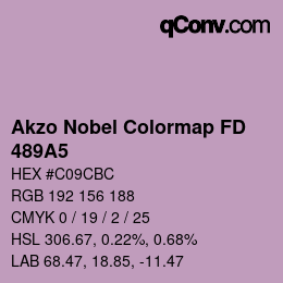 Farbcode: Akzo Nobel Colormap FD - 489A5 | qconv.com