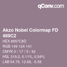 Código de color: Akzo Nobel Colormap FD - 489C2 | qconv.com