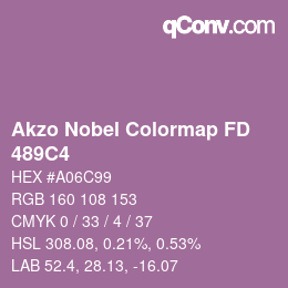 Color code: Akzo Nobel Colormap FD - 489C4 | qconv.com