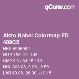 Code couleur: Akzo Nobel Colormap FD - 489C5 | qconv.com
