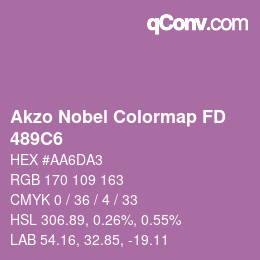 Color code: Akzo Nobel Colormap FD - 489C6 | qconv.com