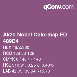 Color code: Akzo Nobel Colormap FD - 489D4 | qconv.com