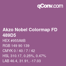 Color code: Akzo Nobel Colormap FD - 489D5 | qconv.com