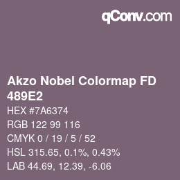 Color code: Akzo Nobel Colormap FD - 489E2 | qconv.com