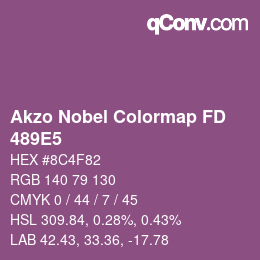 Color code: Akzo Nobel Colormap FD - 489E5 | qconv.com