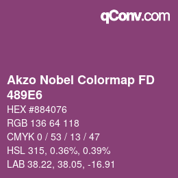 Color code: Akzo Nobel Colormap FD - 489E6 | qconv.com