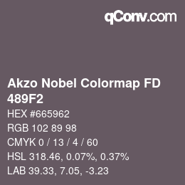 Color code: Akzo Nobel Colormap FD - 489F2 | qconv.com