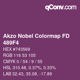 Color code: Akzo Nobel Colormap FD - 489F4 | qconv.com