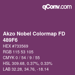 Color code: Akzo Nobel Colormap FD - 489F6 | qconv.com