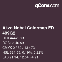 Color code: Akzo Nobel Colormap FD - 489G2 | qconv.com