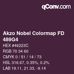 Código de color: Akzo Nobel Colormap FD - 489G4 | qconv.com