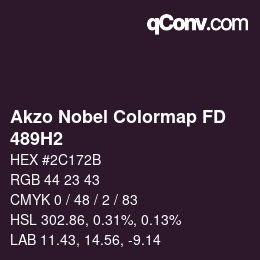 Code couleur: Akzo Nobel Colormap FD - 489H2 | qconv.com