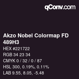 Code couleur: Akzo Nobel Colormap FD - 489H3 | qconv.com