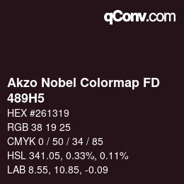 Código de color: Akzo Nobel Colormap FD - 489H5 | qconv.com