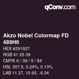 Código de color: Akzo Nobel Colormap FD - 489H6 | qconv.com