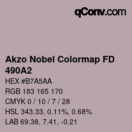 Color code: Akzo Nobel Colormap FD - 490A2 | qconv.com