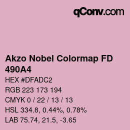 Farbcode: Akzo Nobel Colormap FD - 490A4 | qconv.com