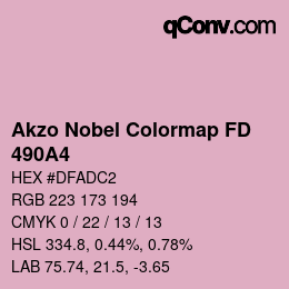 Code couleur: Akzo Nobel Colormap FD - 490A4 | qconv.com