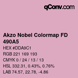 Color code: Akzo Nobel Colormap FD - 490A5 | qconv.com