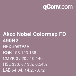 Código de color: Akzo Nobel Colormap FD - 490B2 | qconv.com