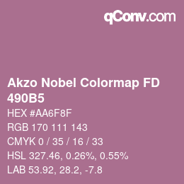 Code couleur: Akzo Nobel Colormap FD - 490B5 | qconv.com