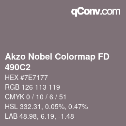 Code couleur: Akzo Nobel Colormap FD - 490C2 | qconv.com