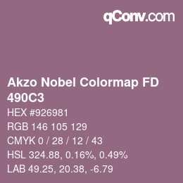 Color code: Akzo Nobel Colormap FD - 490C3 | qconv.com