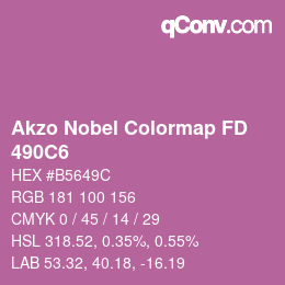 Color code: Akzo Nobel Colormap FD - 490C6 | qconv.com