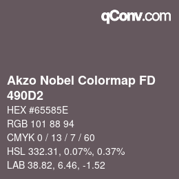 Code couleur: Akzo Nobel Colormap FD - 490D2 | qconv.com