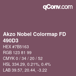 Farbcode: Akzo Nobel Colormap FD - 490D3 | qconv.com