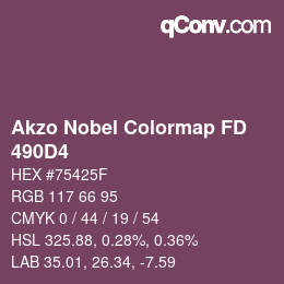 Color code: Akzo Nobel Colormap FD - 490D4 | qconv.com