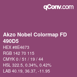 Color code: Akzo Nobel Colormap FD - 490D5 | qconv.com