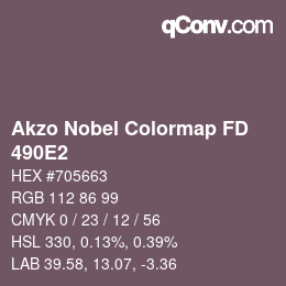 Color code: Akzo Nobel Colormap FD - 490E2 | qconv.com