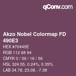 Color code: Akzo Nobel Colormap FD - 490E3 | qconv.com